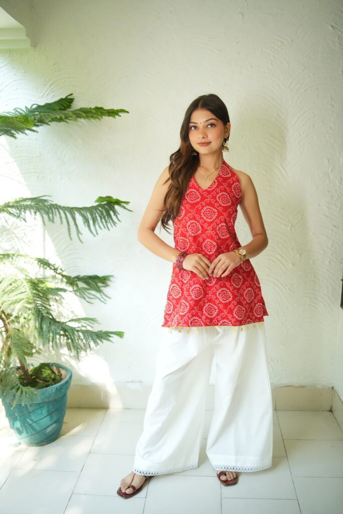 Red Short kurti for women